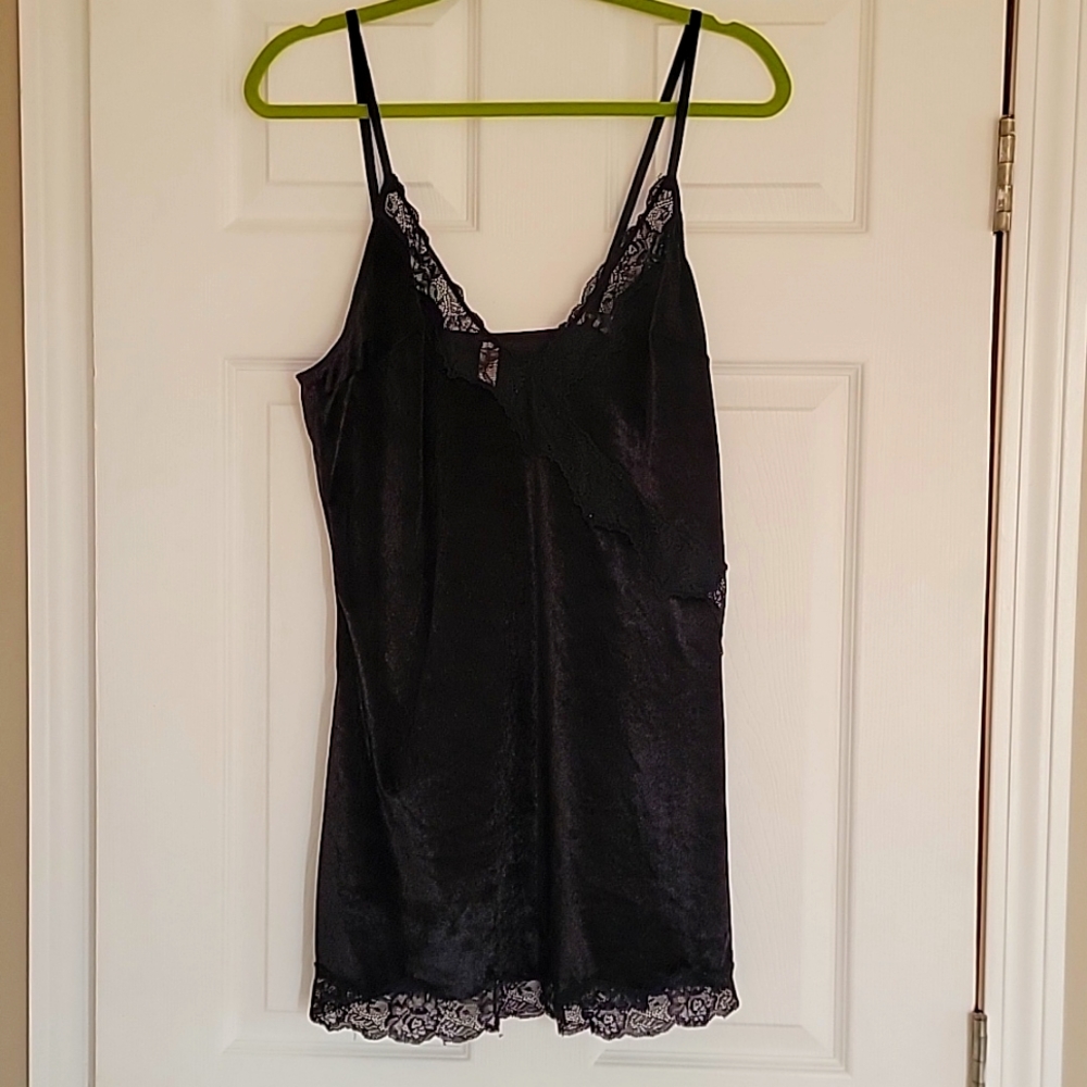 Lace Velvet Black Dress
